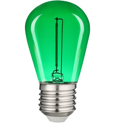 Ampoule LED E27 0,6W - Verte, filament carbone