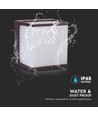 8W LED wandlamp - IP65, bruin, vierkant, incl. lichtbron