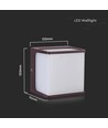 8W LED væglampe - IP65, brun krop, 4000K, 800lm, 120x120x92mm