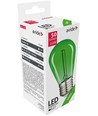 Ampoule LED E27 0,6W - Verte, filament carbone