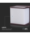 8W LED vägglampa - IP65, brun kropp, 4000K, 800lm, 120x120x92mm