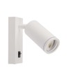 Applique murale GU10 avec interrupteur - Blanc, aluminium, sans source lumineuse