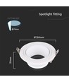Spot encastrable GU10 Profond - Rond, blanc, Ø8,75cm, design profond, anti-éblouissement