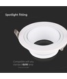 Spot encastrable GU10 - Rond, blanc, Ø8,75cm, IP20, sans source lumineuse