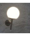 E27 buitenwandlamp - Zwart, IP44, opalen bol, Ø20cm, exclusief lichtbron