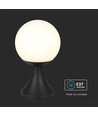 Borne lumineuse extérieure E27 - IP44, noir mat, verre opale, hauteur 100cm, sans source lumineuse