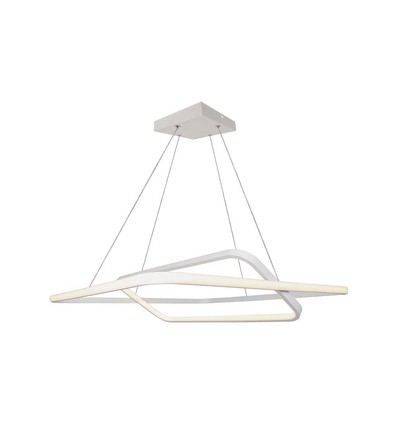 60x60cm 48W LED pendel, dæmpbar - 5150lm, hvid, aluminium, IP20 indendørs