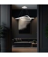 60x60cm 48W LED pendel, dæmpbar - 5150lm, hvid, aluminium, IP20 indendørs