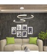 48W LED designer hanglamp - Wit, Triac dimbaar, 5150lm, twee halve manen, 110x80cm