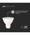 Spot LED GU10 6W en plastique avec lentille, puce Samsung, 3000K