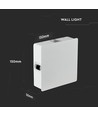 4W kvadratisk LED vegglampe - IP65, hvit, 4000K, 428lm