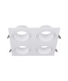 Spot de plafond GU10 avec 4 têtes - 175 x 175 mm, blanc, sans source lumineuse
