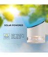 1W Solcelle vegglampe med sensor - 3000K, IP54, bevegelsessensor, varm hvit