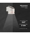 1W Solcelle vegglampe med sensor - 3000K, IP54, bevegelsessensor, varm hvit