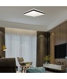 48W LED designer taklampa, dimbar - 4000K, IP44, svart, fyrkantig