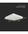 48W dimbare LED designer plafondlamp - Vierkant, wit, IP44, 420x420mm, 4000K