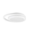 Plafonnier LED designer 38W, blanc - Double anneau, Ø45cm, 4050lm, 4000K, IP20