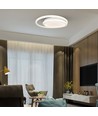 38W LED designer plafondlamp, wit - Dubbele ring, Ø45cm, 4050lm, 4000K, IP20