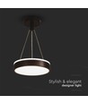 12W designer pendel - Ø24cm, 1280lm, sort, 4000K, IP20 indendørs