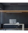Suspension / Lustre LED designer 23W - 2130lm, noir, rectangulaire, 123x110cm, 4000K, IP20