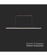 Suspension / Lustre LED designer 23W - 2130lm, noir, rectangulaire, 123x110cm, 4000K, IP20