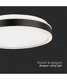 18W LED designer plafondlamp - Zwart, Ø35cm, 4000K, 1280lm, IP20