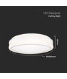 24W LED designer plafondlamp - Ø40cm, 2500lm, 4000K, wit, rond