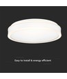 Plafonnier LED designer 24W - Ø40cm, 2500lm, 4000K, blanc, rond