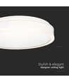 24W LED designer taklampe - Ø40cm, 2500lm, 4000K, hvit, rund