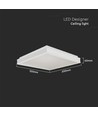 Plafonnier LED designer 18W, carré - 1490lm, blanc, 4000K, IP20