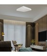 24W LED Designer taklampa, kvadratisk - 400x400mm, 2450lm, vit kant, 4000K, IP20 inomhus