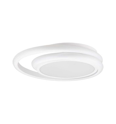 Plafonnier LED designer 24W - Ø30cm, 105lm/W, blanc, rond, 4000K, source lumineuse incl.