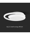 24W LED designer loftslampe - Ø30cm, 105lm/W, hvid, rund, 4000K, inkl. lyskilde