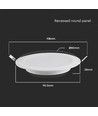 3W Ø10cm LED indbygningspanel - Hul: Ø8 cm, Mål: Ø10 cm, 330lm, neutral hvid
