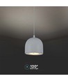 Suspension LED Ø100 3000K Gris clair, boîtier