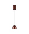 Suspension LED design 8,5W - Ø100mm, marron, 3000K, 850lm, IP20