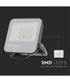 50W LED breedstraler - 185lm/W, Zwarte behuizing, grijs glas, 4000K, werklamp