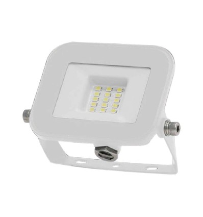 10W LED lyskaster, hvit - Samsung LED chip, IP65, ultra-tynt design, 4000K, utendørs