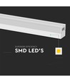 120cm 40W LED ljusskena - 107lm/W, vit, connectable, IK08, 4000K