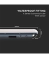 120cm 36W waterdicht compleet LED armatuur met sensor - 120lm/W, IP65, 6500K, koud wit