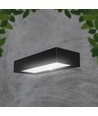 Applique murale solaire LED 6W avec détecteur - 900lm, IP65, noir, 4000K, avec batterie