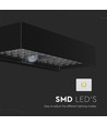 6W LED solcelle vegglampe med sensor - 900lm, IP65, sort, 4000K, inkl. batteri