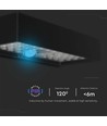 6W LED solcells vägglampa med sensor - 900lm, IP65, svart, 4000K, inkl. batteri