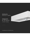 Applique murale solaire LED 6W - Brique, Batterie lithium 3,7V 3000mA, 4000K, Blanc