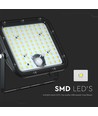 Projecteur LED Solara 30W solaire - IP65, détecteur PIR, 6400K, noir, batterie LiFePO4