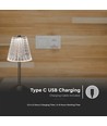 Lampe de table LED rechargeable 2,4W - Tactile dimmable, 3-en-1 CCT, USB-C, Nickel Sand