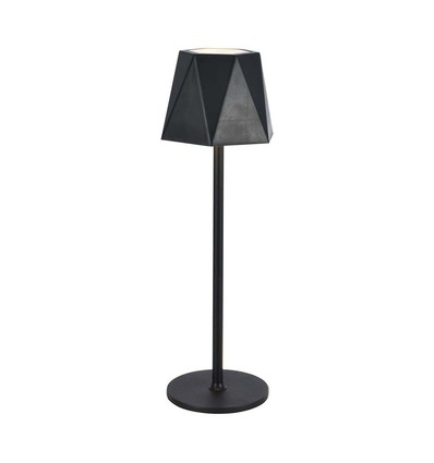 1,5W oppladbar LED bordlampe, sort - 150lm, 3-i-1 CCT, touch dimbar, 5V, inkl. batteri