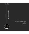 Suspension 5W, noir - 500lm, 3000K, forme cloche, réglable