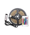 1m USB RGB LED-strip voor TV en PC - Incl. controller en afstandsbediening, 60 LED's per meter