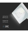 40W LED breedstraler op zonne-energie - IP65, 6400K, witte behuizing, buiten
